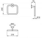 IDEAL STANDARD - La Dolce Vita Držák ručníku, Silver Storm T5501GN
