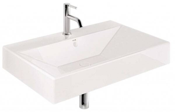 KLUDI - Resa Umyvadlo 81x51 cm, s přepadem, s otvorem pro baterii, lesklá bílá 59WW8143