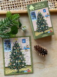 ViSSEVASSE Mini puzzle Glowing Christmas Tree 42 dílků, hnědá barva, papír