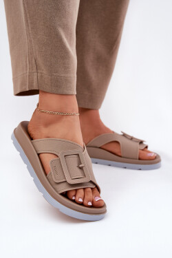 Vonné Dámské Pantofle S Dekorativní Přezkou Béžové ZAXY RR285076 35/36