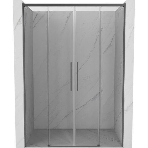 MEXEN/S - Rox posuvné sprchové dveře 160, transparent, grafit metal 8C2-160-002-95-00