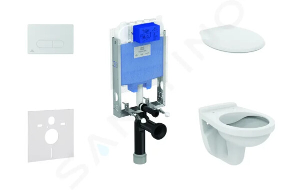 IDEAL STANDARD - ProSys Set předstěnové instalace, klozet Alpha se sedátkem, tlačítko Oleas M1, chrom mat ProSys80M SP107