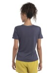 ICEBREAKER Wmns Merino 125 ZoneKnit™ Energy Wind SS Tee, Graphite/Graphite Heather/Cb velikost: XS