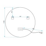 Tutumi - Zrcadlo LED 90cm měď kartáčovaná HOM-05494