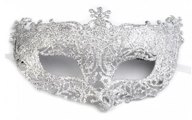 Stoklasa Škraboška stříbrná s glitry