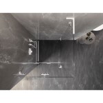 MEXEN/S - Lunar-F L sprchový kout skládací dveře levá 70 x 70, transparent, bílá 836L-070-070-20-00-L