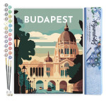 Malování podle čísel - Vintage Budapešť bez rámu 40x50cm