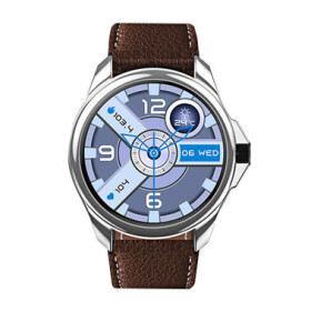 BlitzWolf BW-AT3 hnědá / Chytré hodinky / 1.35" / 390 x 390 / IP67 / BT 5.0 (BW-AT3 Brown Leather)