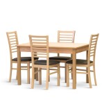 STIMA Jídelní set Family rs-Daniel 765 (BUK) VARIANTA PROVEDENÍ: stůl (d/š/v) 140 x 80 x 77 cm + 4 židle