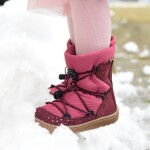 Dívčí zimní barefoot boty TEX TRACK WOOL Bordeaux+ G3160251-7 - 32