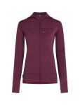 ICEBREAKER Wmns Merino 300 RealFleece Desc LS Zip Hood, Dark Berry (vzorek) velikost: S