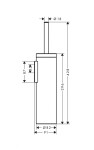 AXOR - Universal Circular WC štětka nástěnná s držákem, kartáčovaný nikl 42855820
