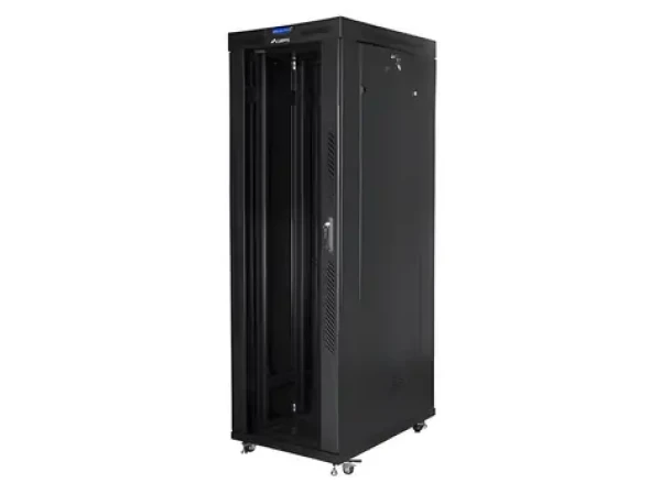 Lanberg FF01 černá / Stojanový rozvaděč / 19" / Šířka 800 mm / Hloubka 1000 mm / 42U / LCD panel / nosnost 1200 kg (FF01-8042-12BL)