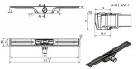 I-Drain - Linear 72 Nerezový sprchový žlab PRO SS Linear, délka 70 cm, s hydroizolací IP5M07001X1