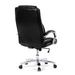 Kancelářské křeslo, houpací mechanismus, černá ekokůže, KA-F1385 BK