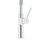 Dřezová baterie SAT se silikonovým ramínkem šedá/chrom SATBSD290S2F SATBSD290S2F