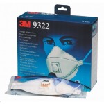 Respirátor skládací 3M, 9322+, FFF2 NR, výdechový ventil.,do 12x NPK P, 10ks=1 balení