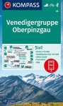 Venediger Group, Horní Pinzgau 1:50 000 / turistická mapa KOMPASS 38