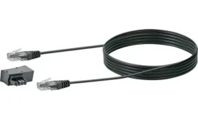 Schwaiger RJ45-TAE/F černá / Telefonní kabel / RJ45 – RJ45/TAE-F / 3 m (TAL6731533)