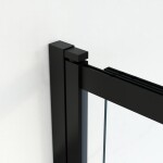 HOPA - Vanová zástěna EASY SLIDE BLACK NEW - Barva rámu - Černá matná, Rozměr A - 100, Rozměr C - 150, Směr zavírání - Univerzální Levé / Pravé, Výplň - Čiré bezpečnostní sklo - 5 mm BCEASL100BCN