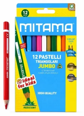 Mitama JUMBO / Pastelky / trojhranné / 5 mm tuha / 12 ks (61994)