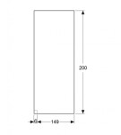 GEBERIT - ONE Sprchová stěna Walk-In 149x200 cm, čiré sklo 560.005.00.1