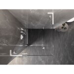 MEXEN/S - Lunar L sprchový kout dveře křídlové levá 90 x 90, transparent, bílá 834L-090-090-20-00-L