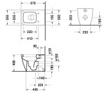 DURAVIT - Happy D.2 Stojící WC, bílá 2159090000