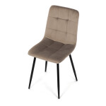 Jídelní židle, krémová, sametová látka, CT-281 CRM4