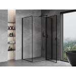 MEXEN/S - Mist T sprchový kout dveře křídlové pravá 80 x 70, černý okraj, černá 8A4T-080-070-70-70-P