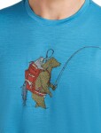 Pánské merino triko s krátkým rukávem ICEBREAKER Mens 150 Tech Lite SS Tee Bear Catch, Arctic velikost: M