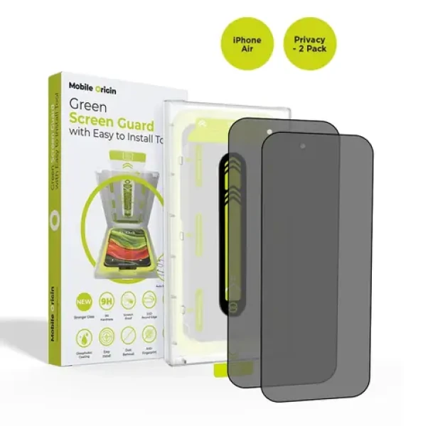 Mobile Origin Screen Guard s aplikátorem pro Apple iPhone Air / 2 kusy / Privátní sklo (SGA-FP-i17Air-2pk)