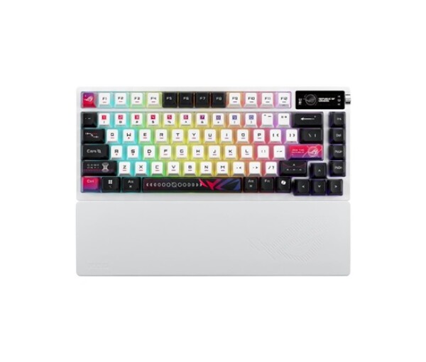 ASUS Klávesnice ROG Azoth X, Mechanická, Bezdrátová BT, RF 2.4GHz, US, bílá EDF_1663091
