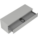 MEXEN/S - Orio koupelnová skříňka pod umyvadlo 140 cm s deskou, 2 zásuvky, šedá mat 91A10-14047-2-BFFC62