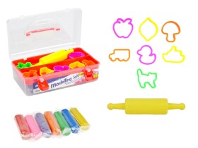 Modelovací hmota 7 barev, 7 tvořítek a váleček Modelovací hmota 7 barev, 7 tvořítek a váleček