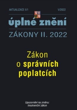 Aktualizace II/1 Zákon správních poplatcích, Zákon