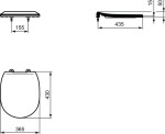 IDEAL STANDARD WC sedátko, Softclose, bílá E772401