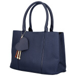 Módní dámská koženková kabelka do ruky Beatis, tmavě modrá