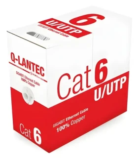 QLA A-LAN KIU6PVC305Q šedá / Síťový kabel / Cat6 / U/UTP / 305 m / PVC plášť (KIU6PVC305Q)