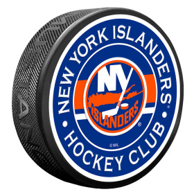 Mustang Puk New York Islanders NHL Striped Textured Puck