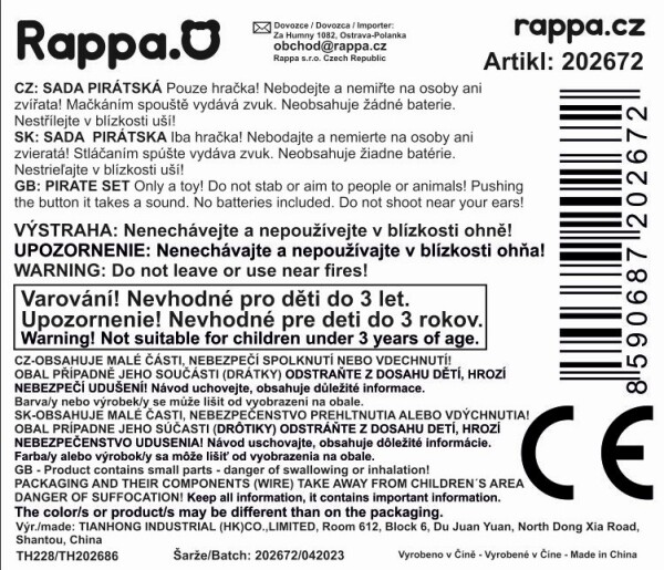 Sada pirátská pistolí šavlí