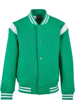 Boys Inset College Sweat Jacket bodegagreen/bílá