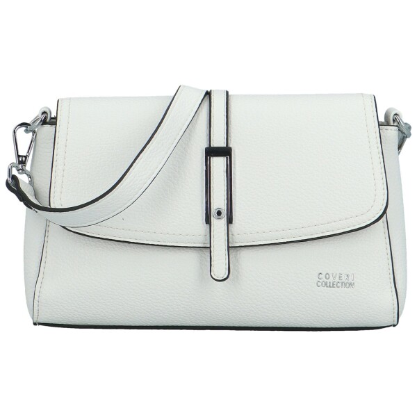 Módní dámská koženková kabelka na rameno Asmara, bílá