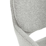 Židle jídelní, krémová látka, noha černý kov, otočný mechanismus 360°