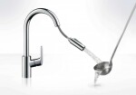 HANSGROHE - Focus M41 Dřezová baterie s výsuvnou sprškou, vzhled nerezu 31815800