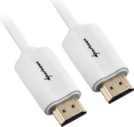 Sharkoon bílá / Kabel HDMI (M) - HDMI (M) / 4K / Ethernet / 1 m (4044951018109)