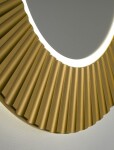 SAPHO - PRIDE STRIP kulaté zrcadlo s LED osvětlením v rámu ø 90cm, zlato PD950