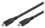 Goobay USB-C černá / USB-C kabel / USB 3.2 / 10 Gbit/s / Power Delivery 60 W / 1,5 m (74206)