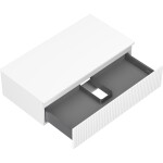MEXEN/S - Rivel koupelnová skříňka pod umyvadlo 90 cm s deskou, 1 šuplík, reliéf , bílá mat 91A20-09023-1-BFC01