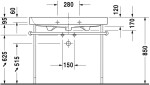 DURAVIT - Happy D.2 Umyvadlo 100x51 cm, s přepadem, s otvorem pro baterii, bílá 2318100000